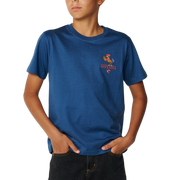 RIP CURL K Surfing Rooster Tee Light Navy
