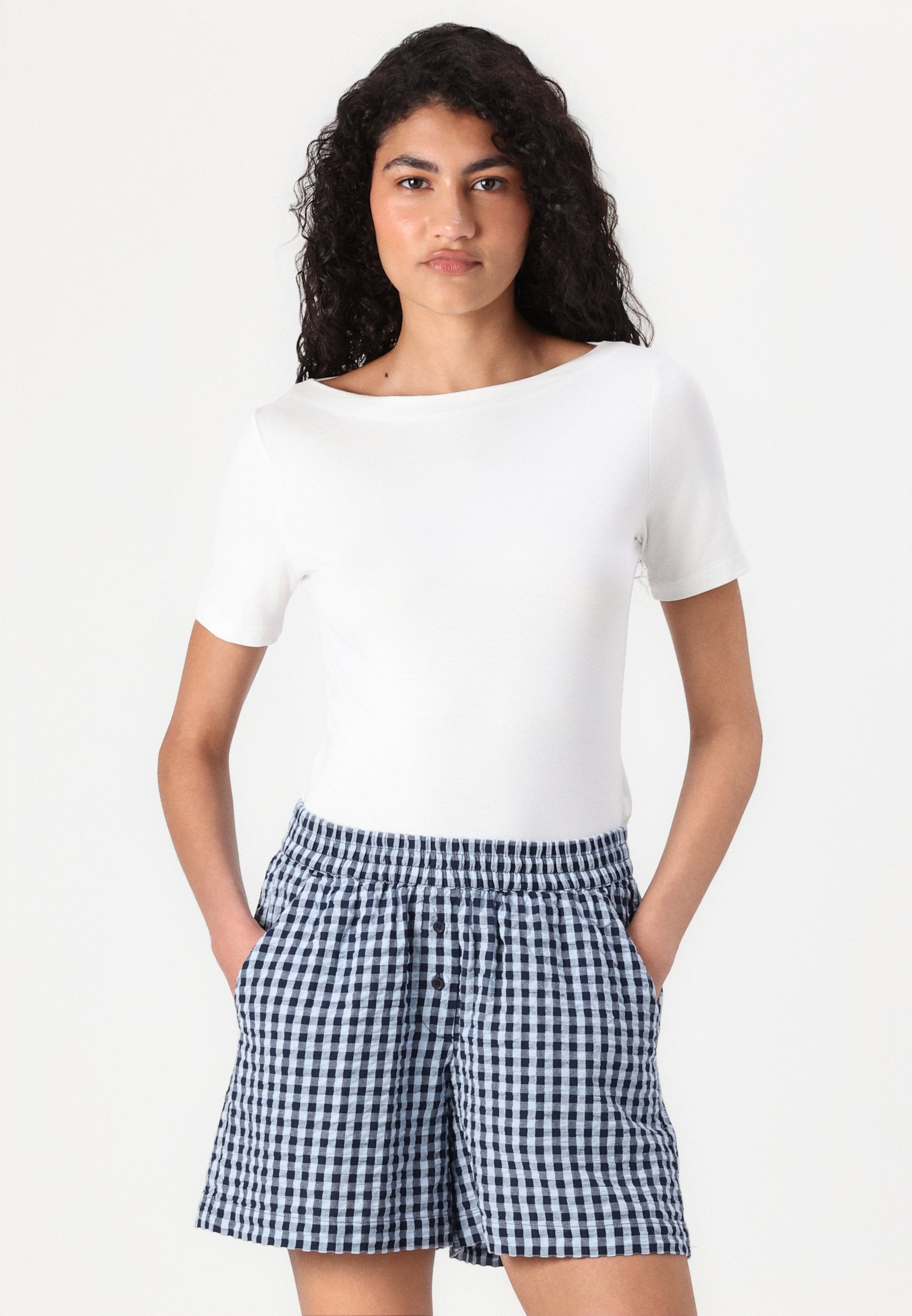 JJXX W JXPETRA SEERSUCKER MW SHORTS WVN 