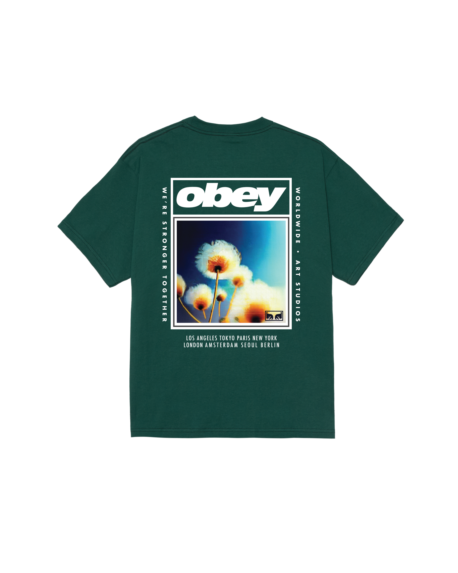 OBEY STRONGER TOGETHER TEE - Rainforest