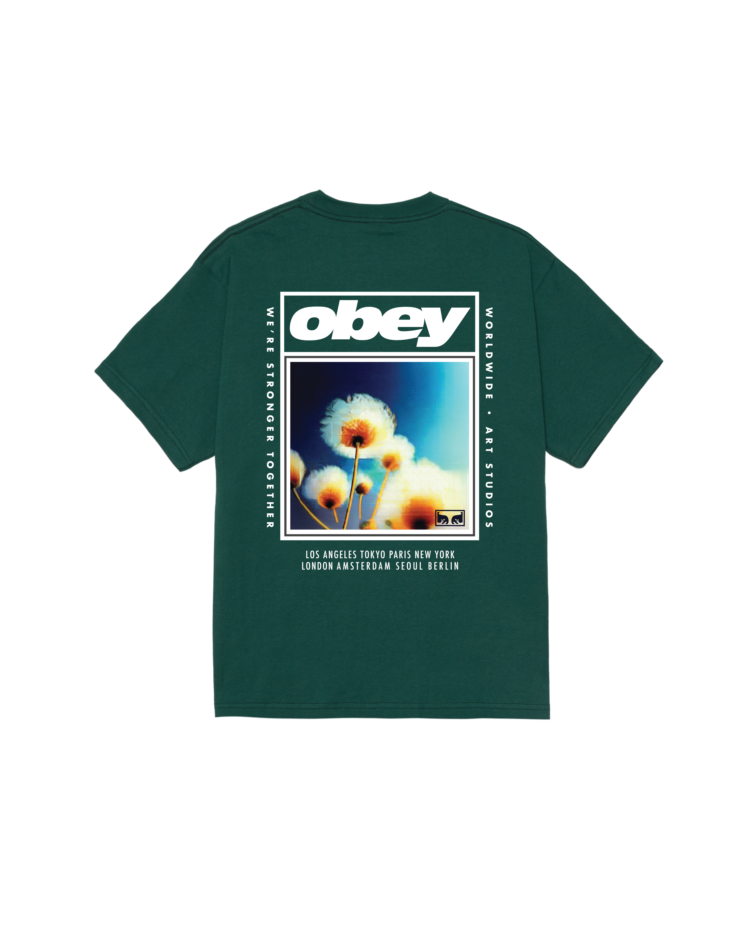 OBEY STRONGER TOGETHER TEE - Rainforest