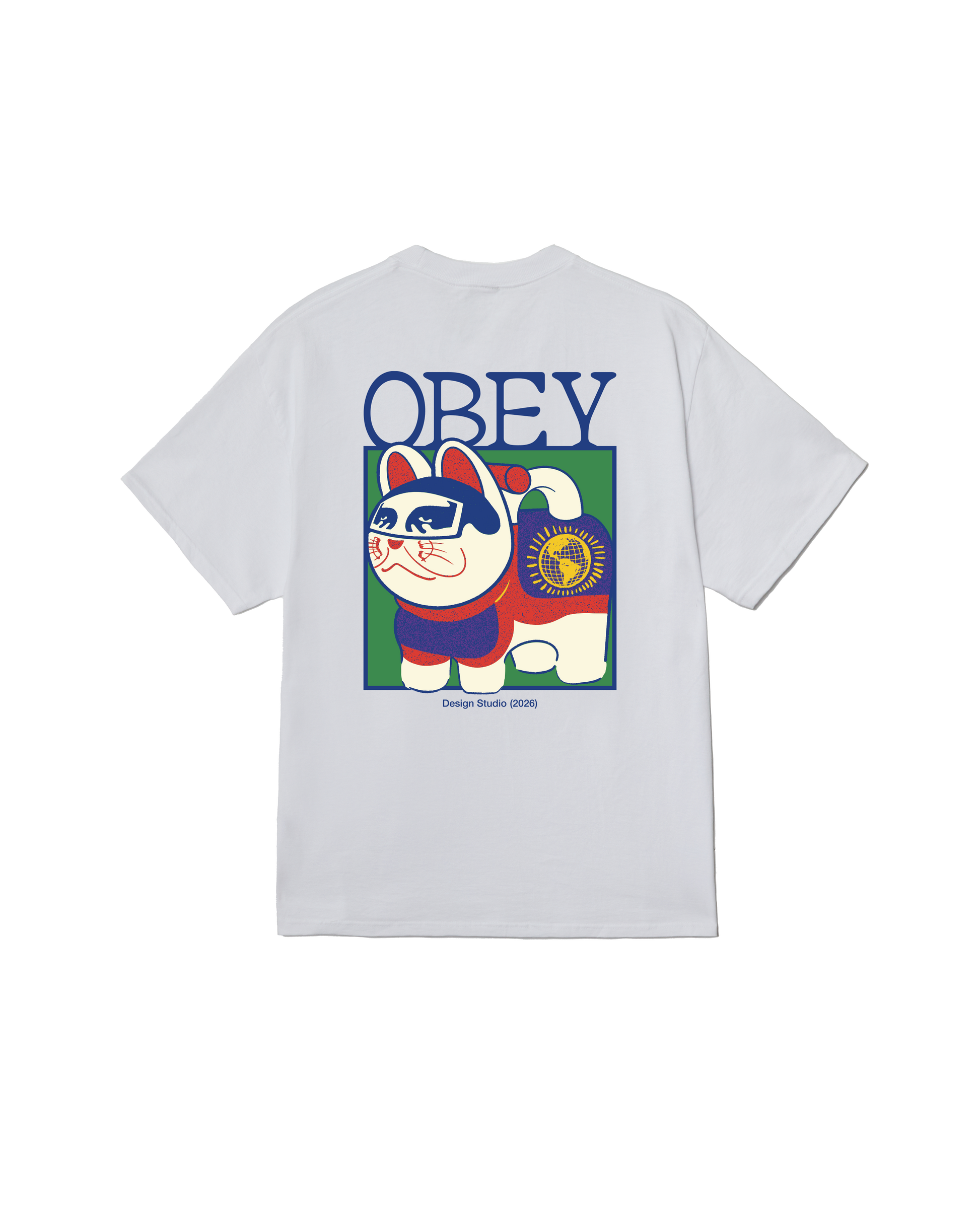 OBEY LUCKY CAT TEE - White