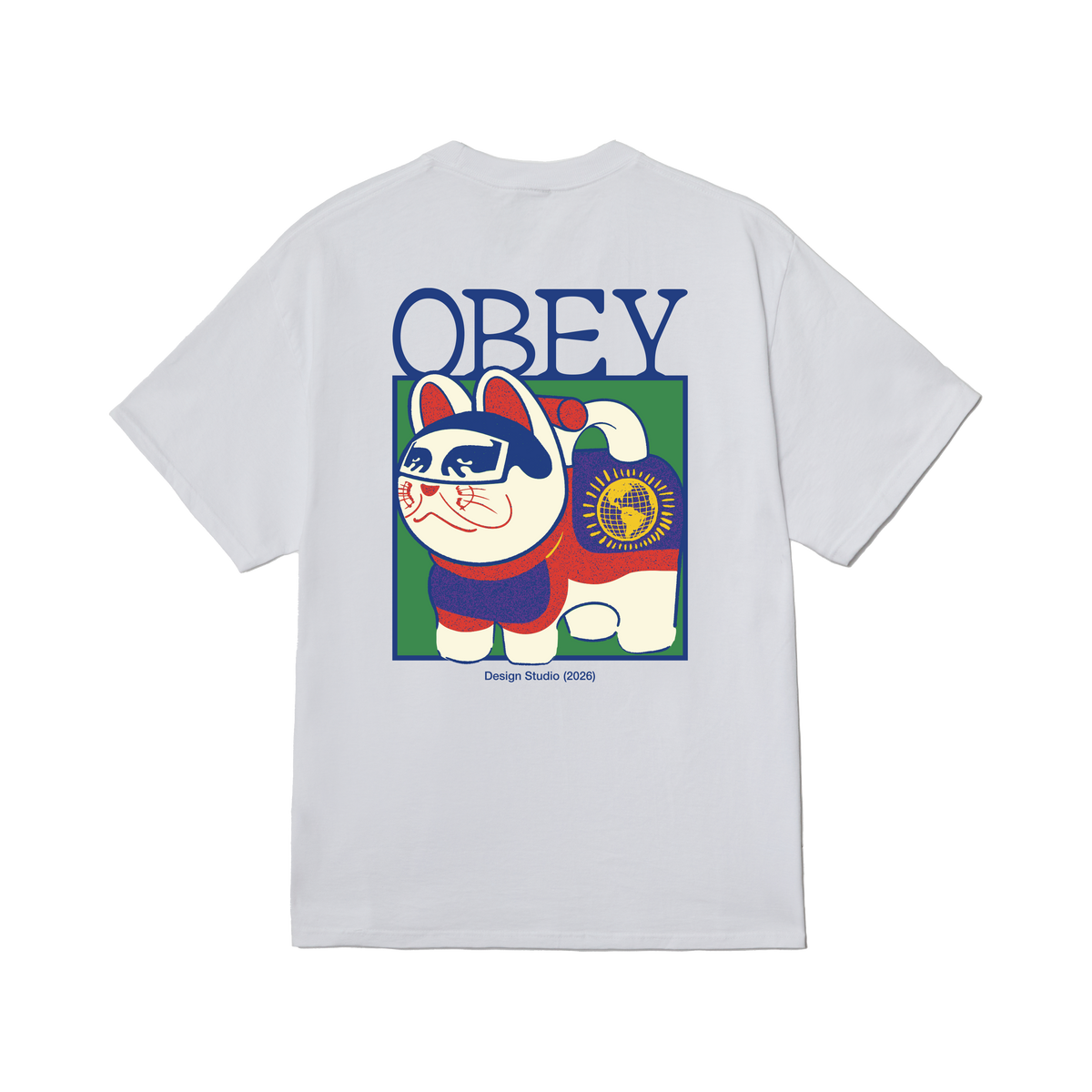 OBEY LUCKY CAT TEE - White