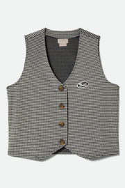 BRIXTON W HOUNDSTOOTH LEISURE VEST
