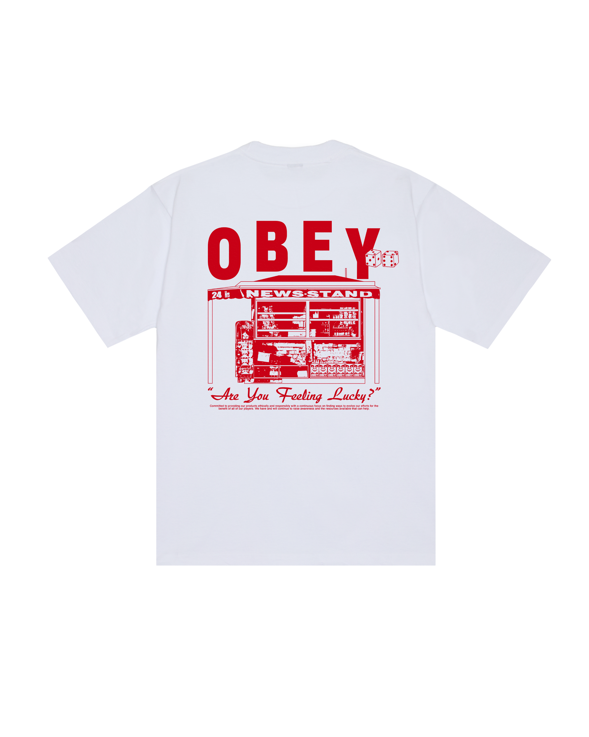 OBEY NEWSTAND HW TEE - White