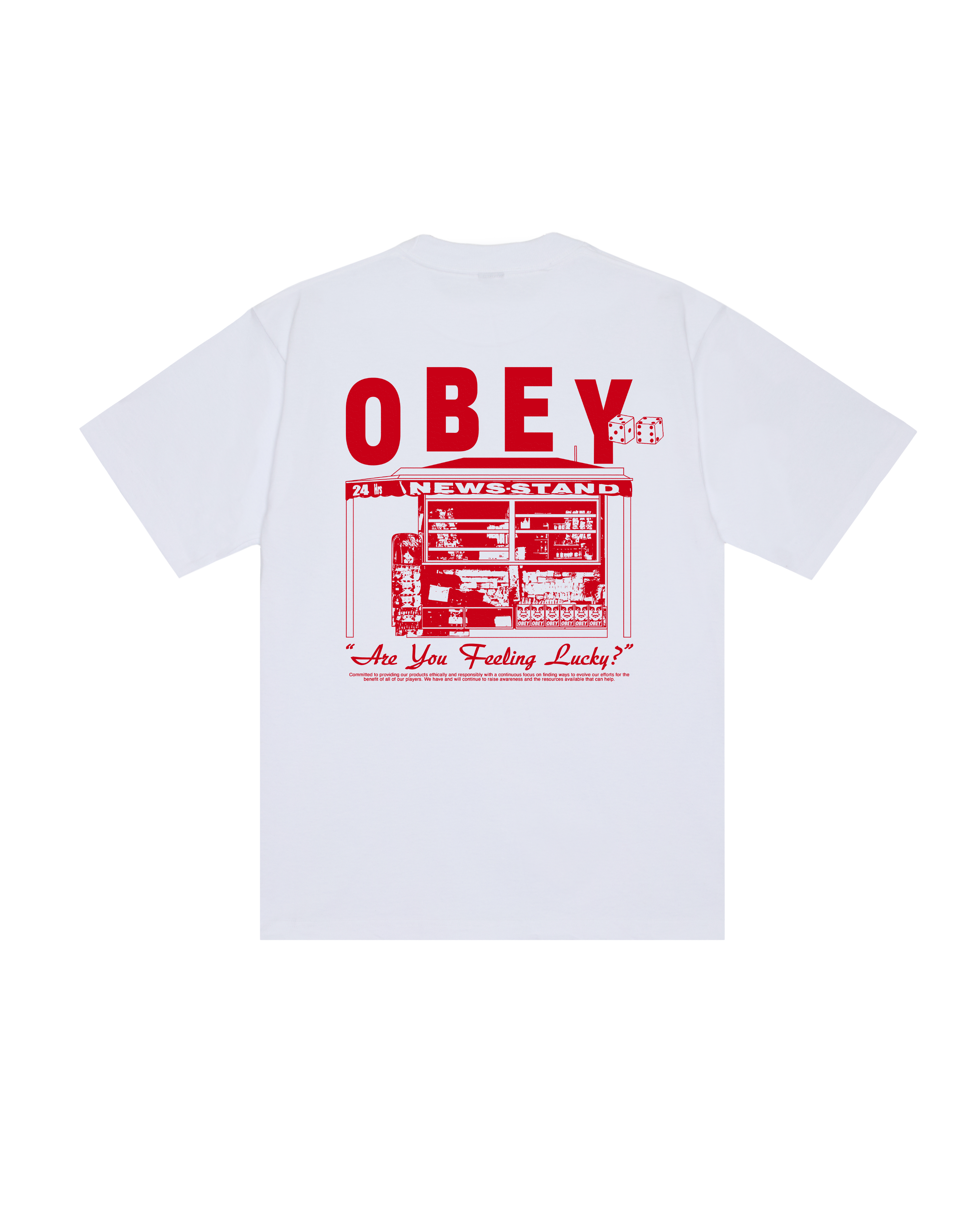 OBEY NEWSTAND HW TEE - White
