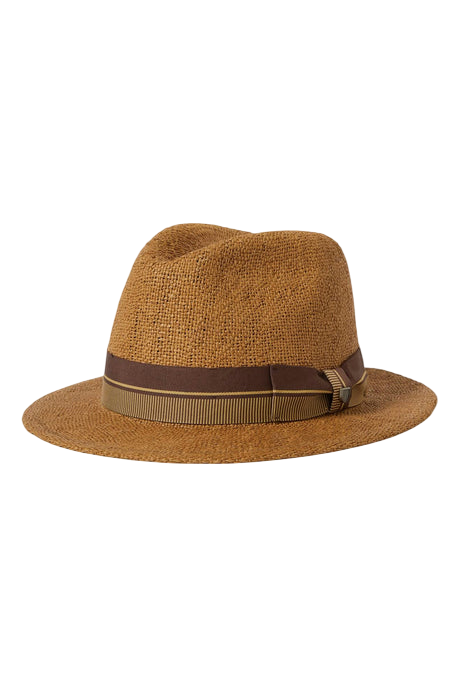 BRIXTON ROMA STRAW FEDORA 