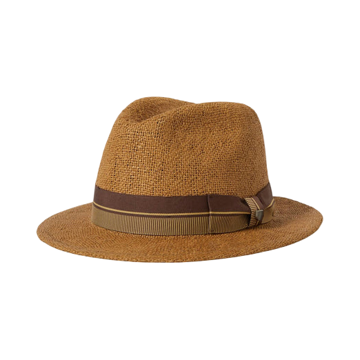 BRIXTON ROMA STRAW FEDORA