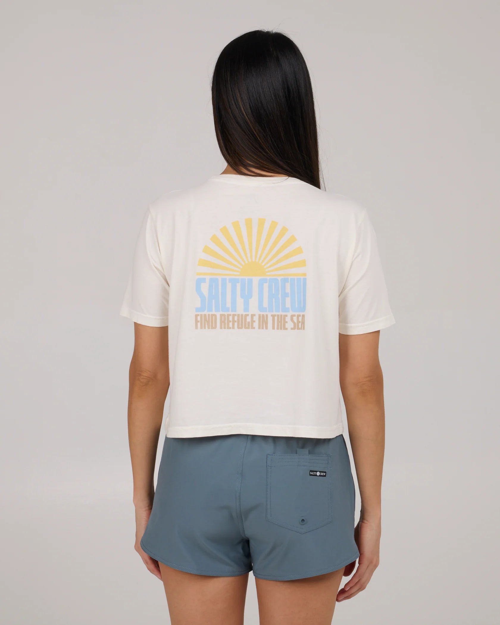 SALTY CREW W IN THE RAYS CROP TEE