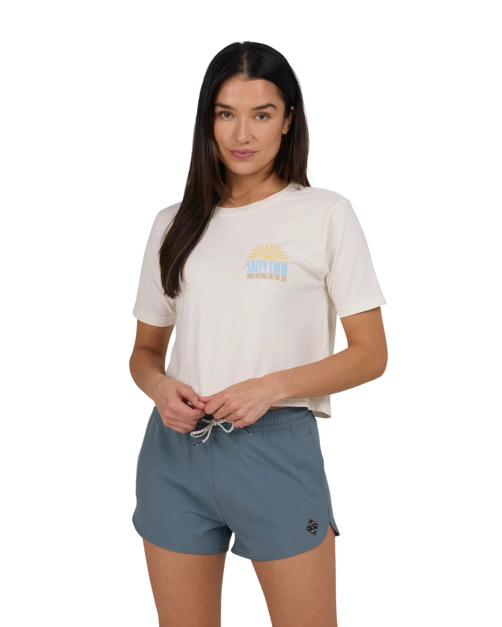 SALTY CREW W IN THE RAYS CROP TEE