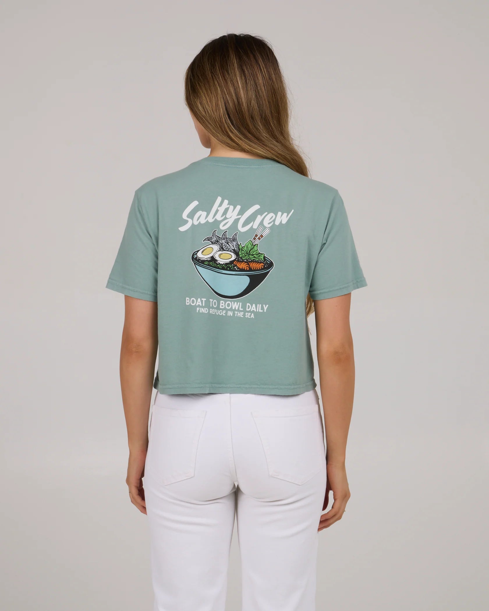 SALTY CREW W FISH BOWL CROP TEE