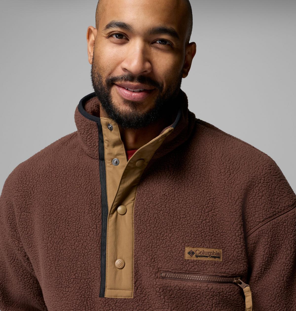 Columbia Helvetia Half Snap Fleece - Tobacco - détail
