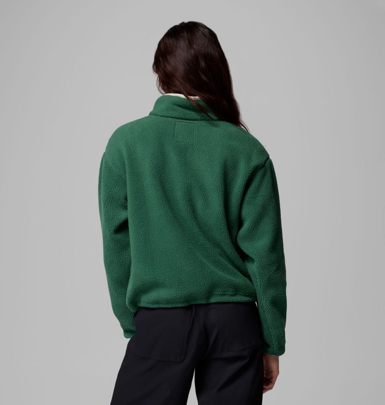COLUMBIA W HELVETIA II CROPPED HALF SNAP FLEECE 