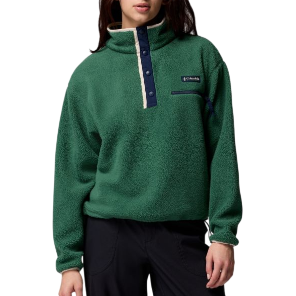 COLUMBIA W HELVETIA II CROPPED HALF SNAP FLEECE