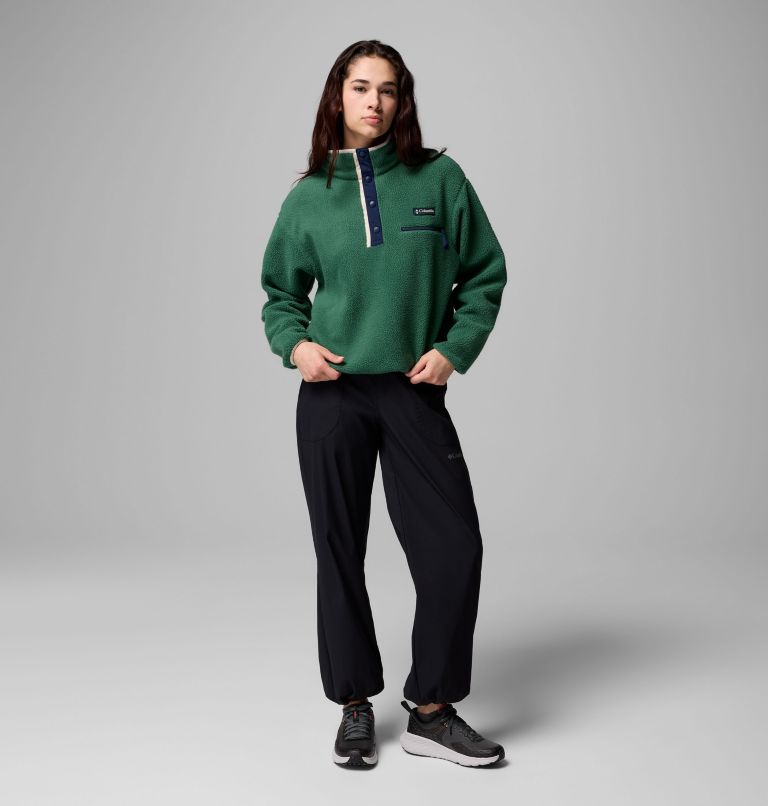 COLUMBIA W HELVETIA II CROPPED HALF SNAP FLEECE 