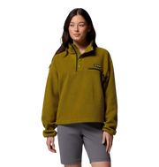 COLUMBIA W HELVETIA II CROPPED HALF SNAP FLEECE