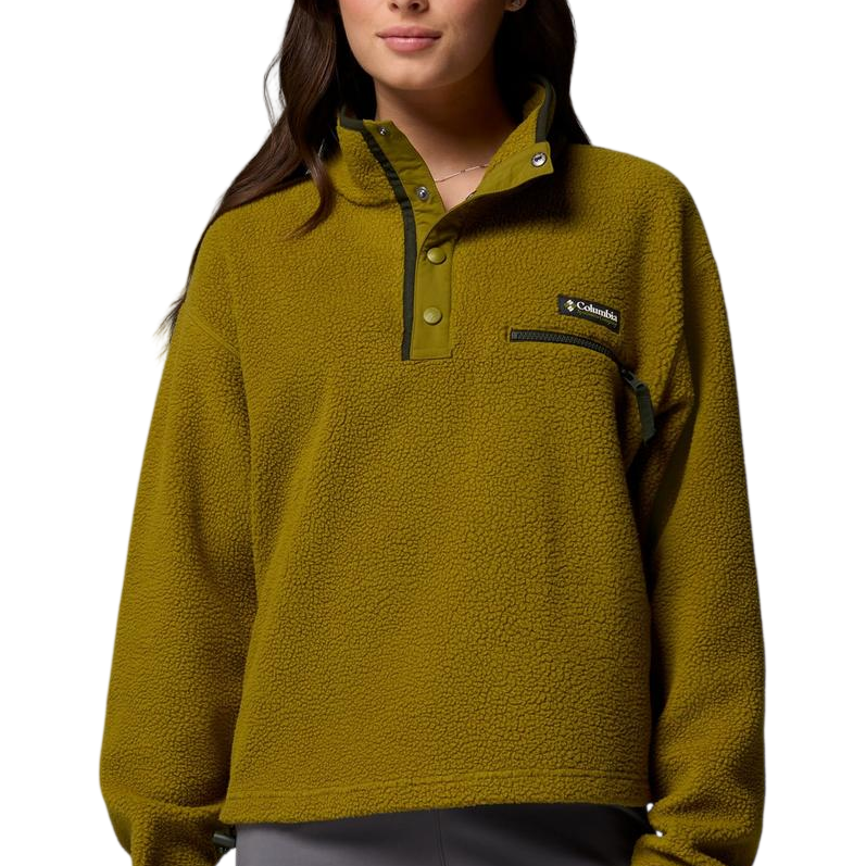 COLUMBIA W HELVETIA II CROPPED HALF SNAP FLEECE