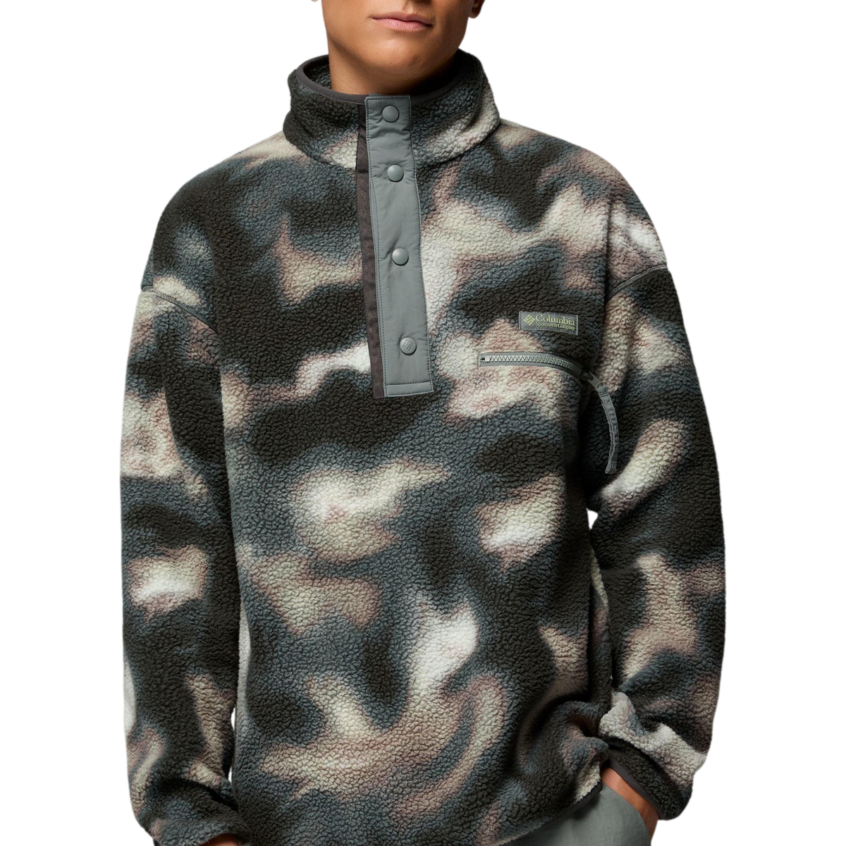 COLUMBIA HELVETIA II PRINTED HALF SNAP FLEECE Sedona Sage Tie Dye Bloom