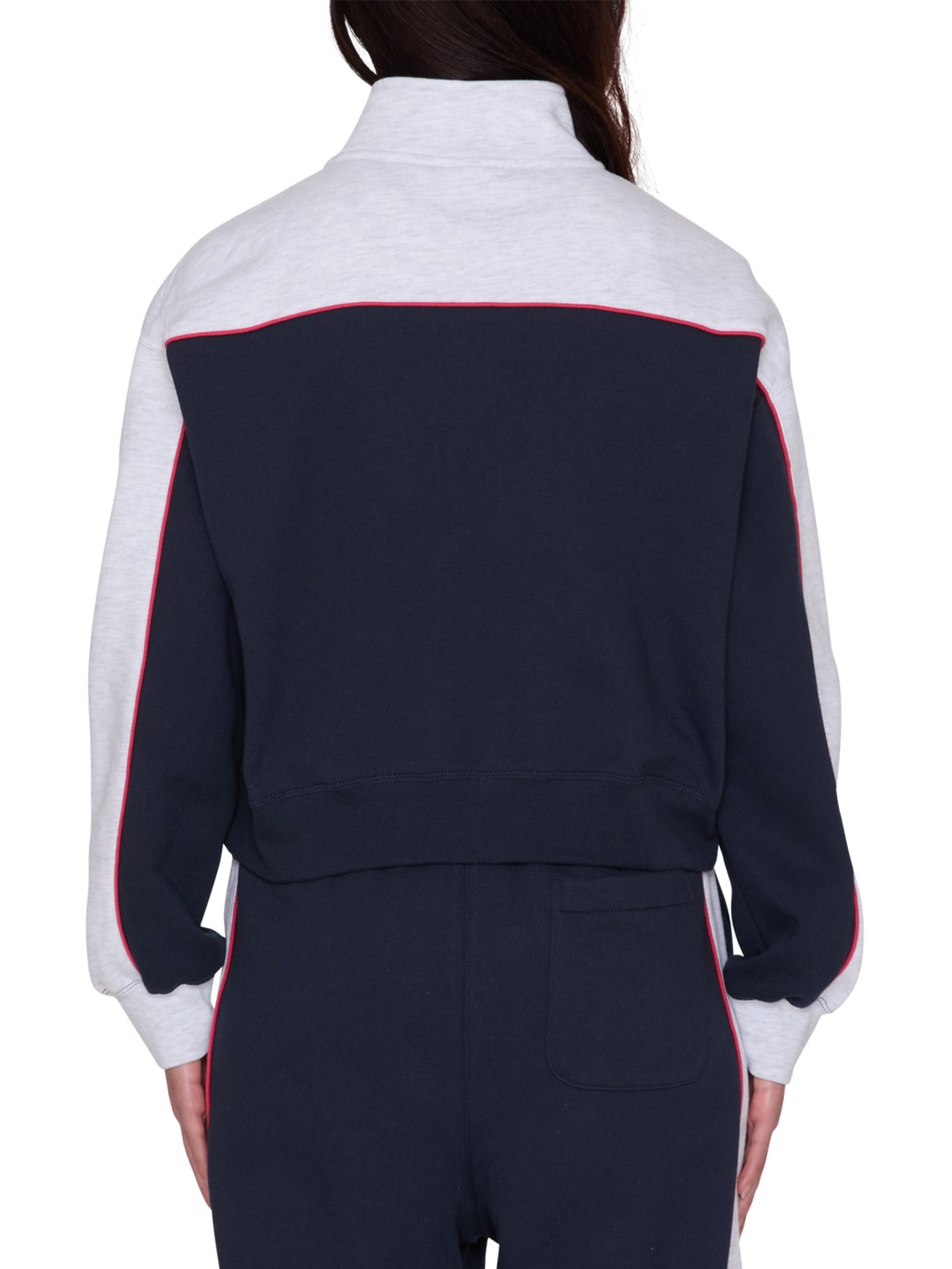 OBEY W Zeno Mock Neck Zip Up Dark Navy Multi - HOMIES