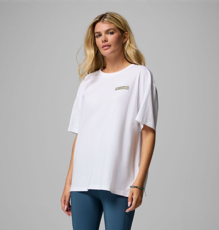 COLUMBIA W ROLLING BEND GRAPHIC OVERSIZED TEE 