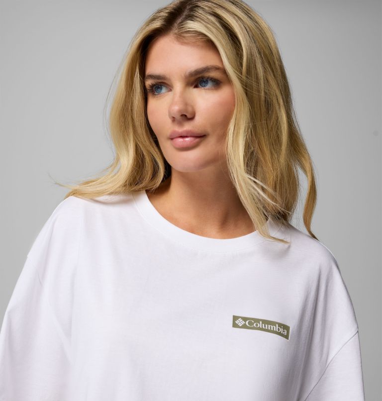 COLUMBIA W ROLLING BEND GRAPHIC OVERSIZED TEE 