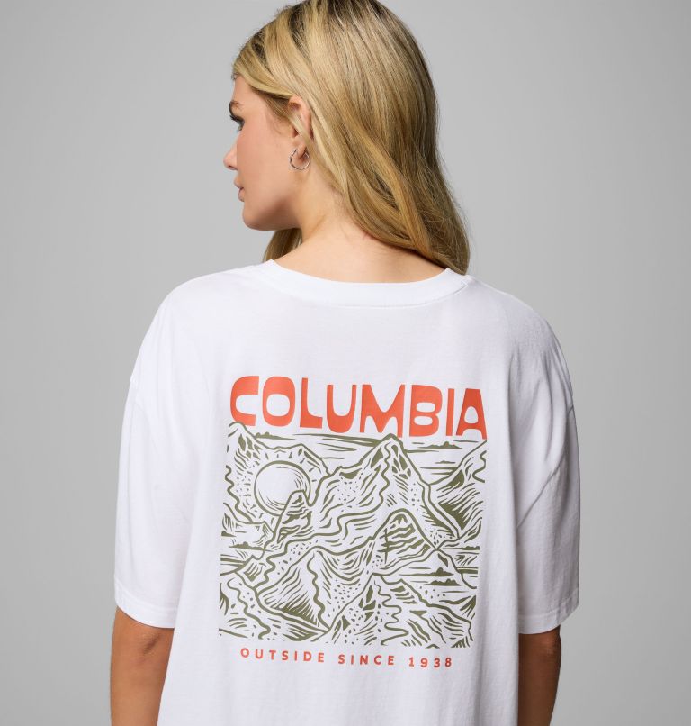COLUMBIA W ROLLING BEND GRAPHIC OVERSIZED TEE 