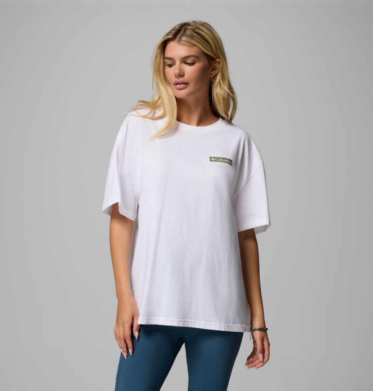 COLUMBIA W ROLLING BEND GRAPHIC OVERSIZED TEE 