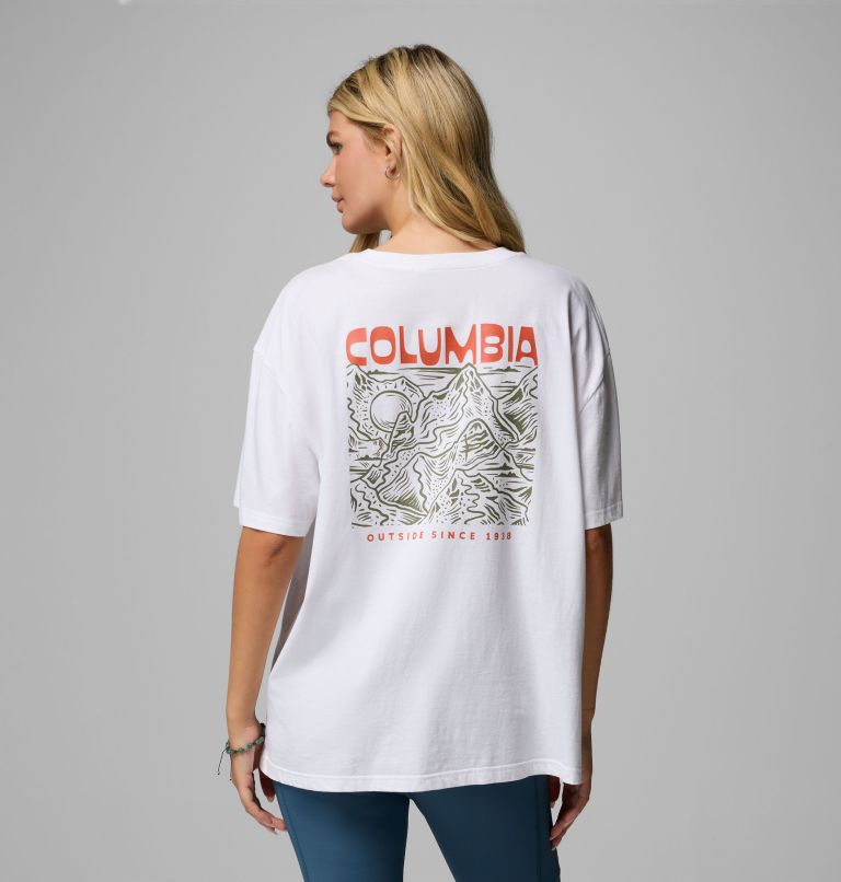 COLUMBIA W ROLLING BEND GRAPHIC OVERSIZED TEE 