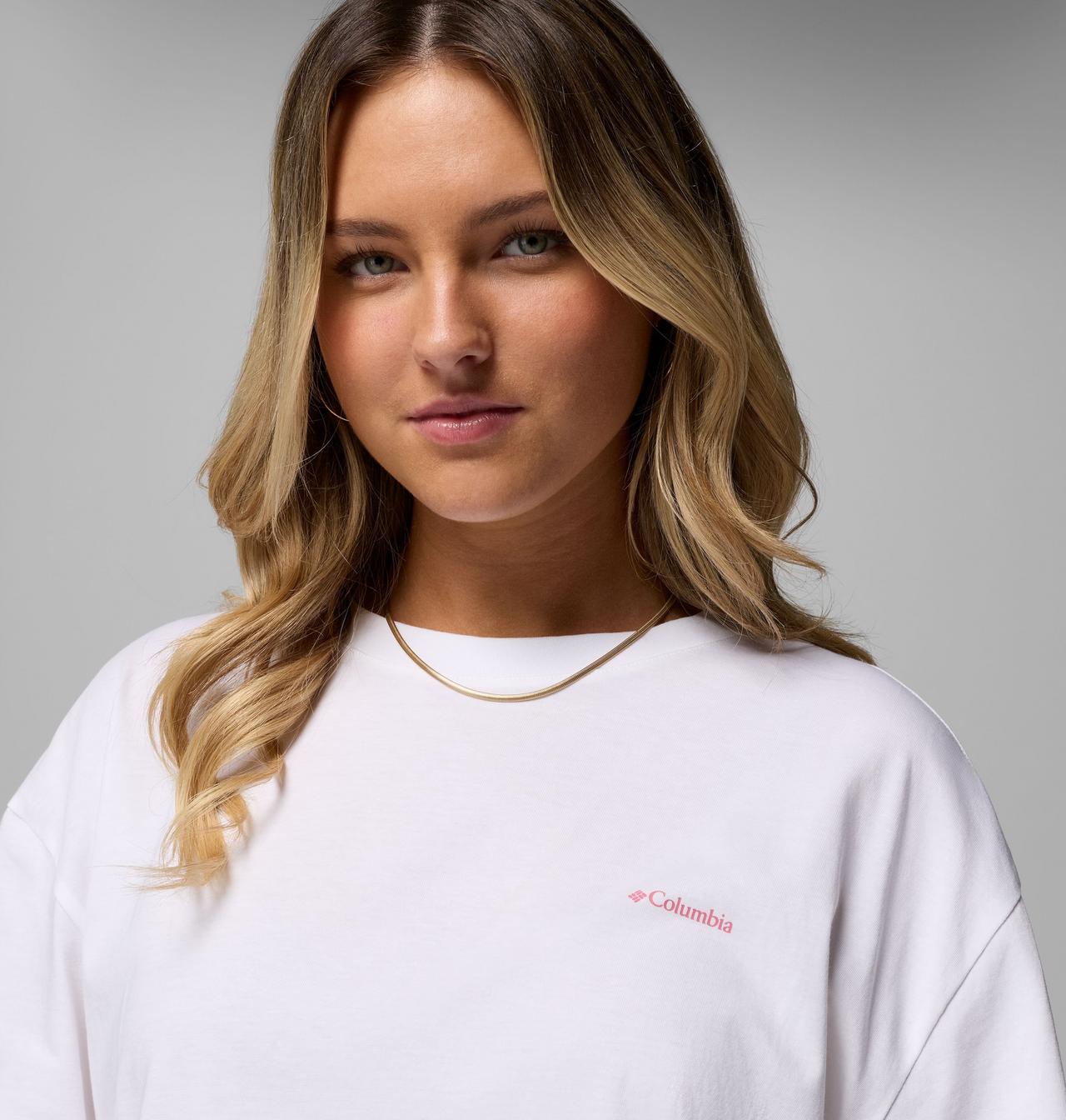 COLUMBIA W ROLLING BEND GRAPHIC OVERSIZED TEE