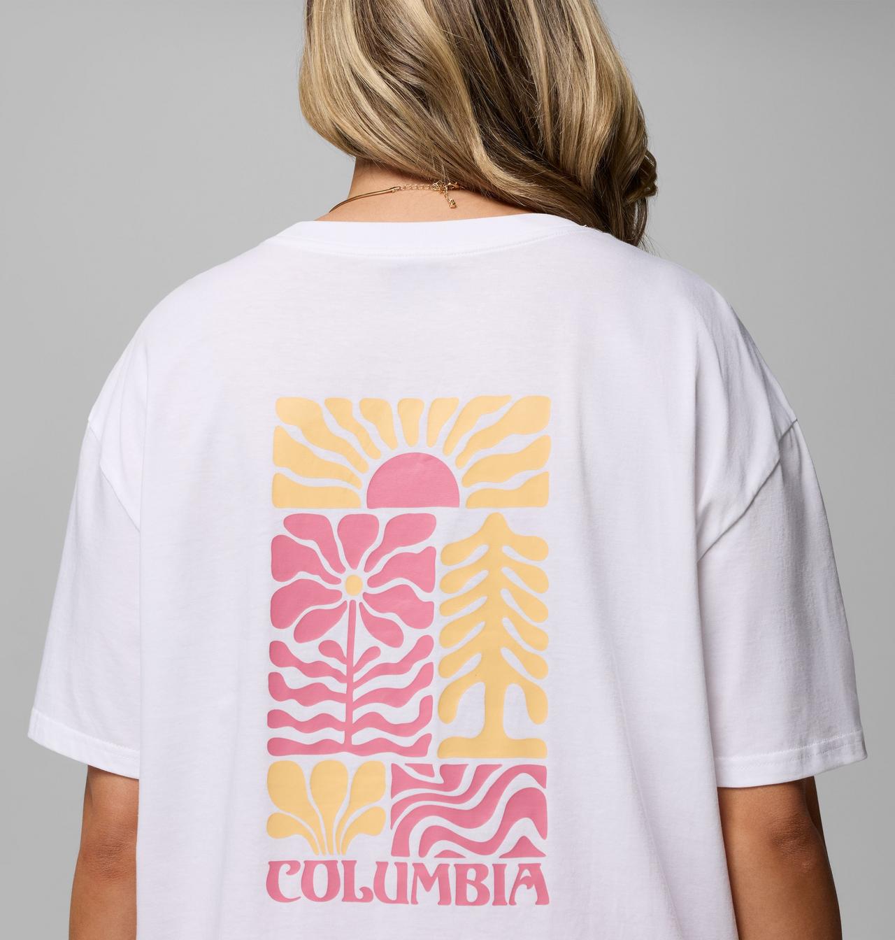 COLUMBIA W ROLLING BEND GRAPHIC OVERSIZED TEE