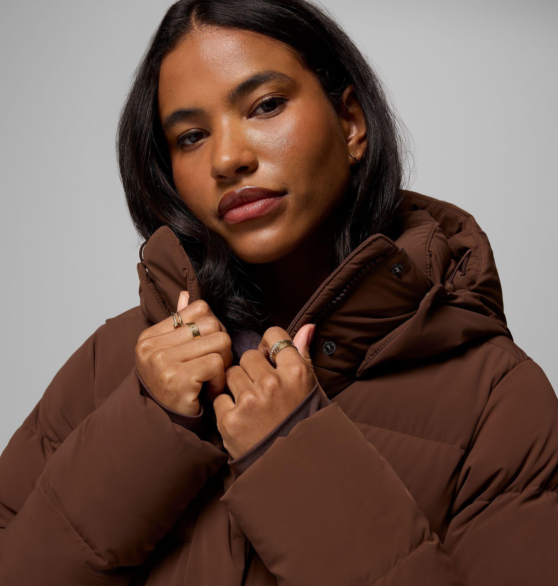 Columbia W Amaze Puff Hooded Jacket Tobacco - vue 4