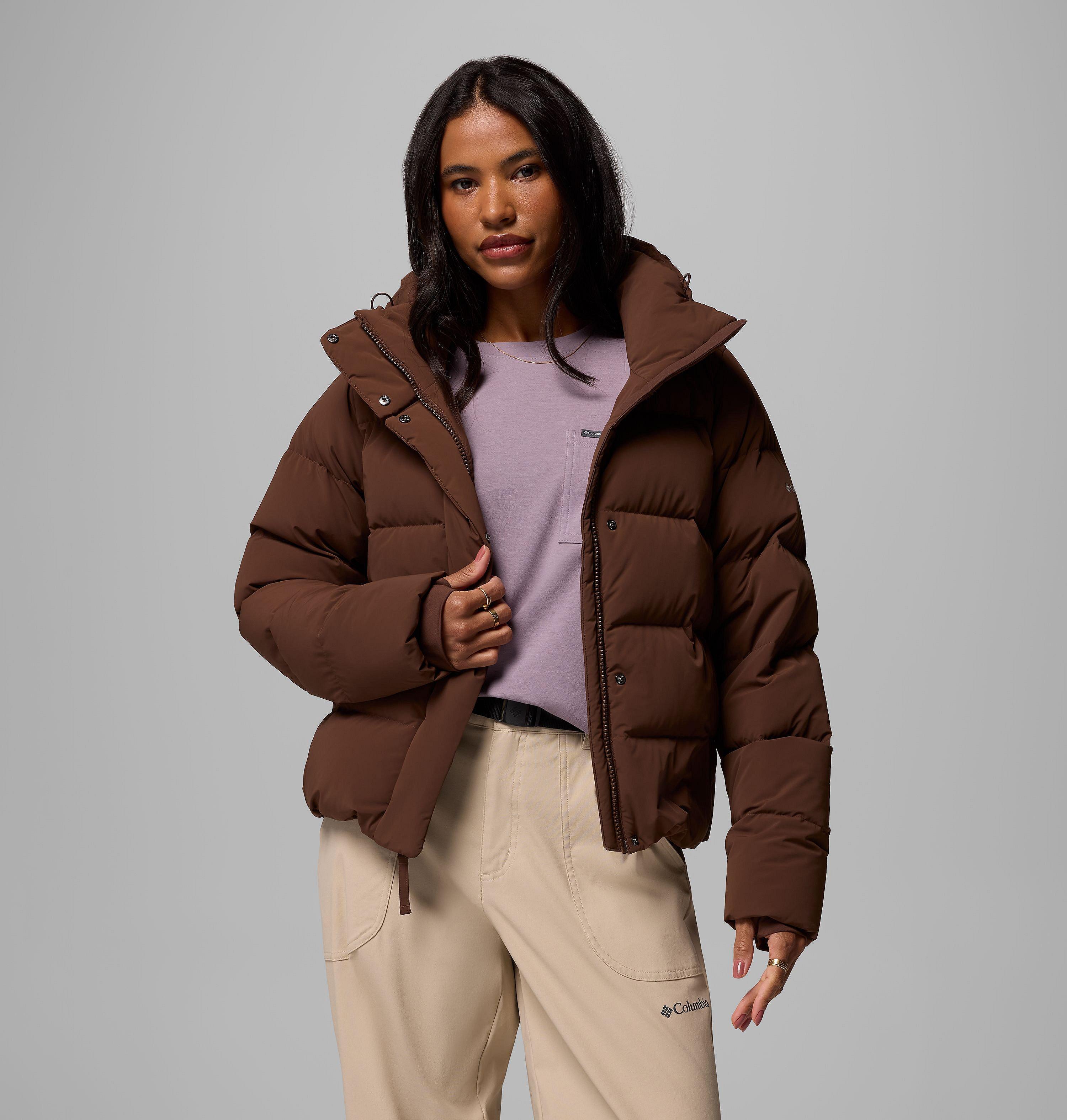 Columbia W Amaze Puff Hooded Jacket Tobacco - vue 5