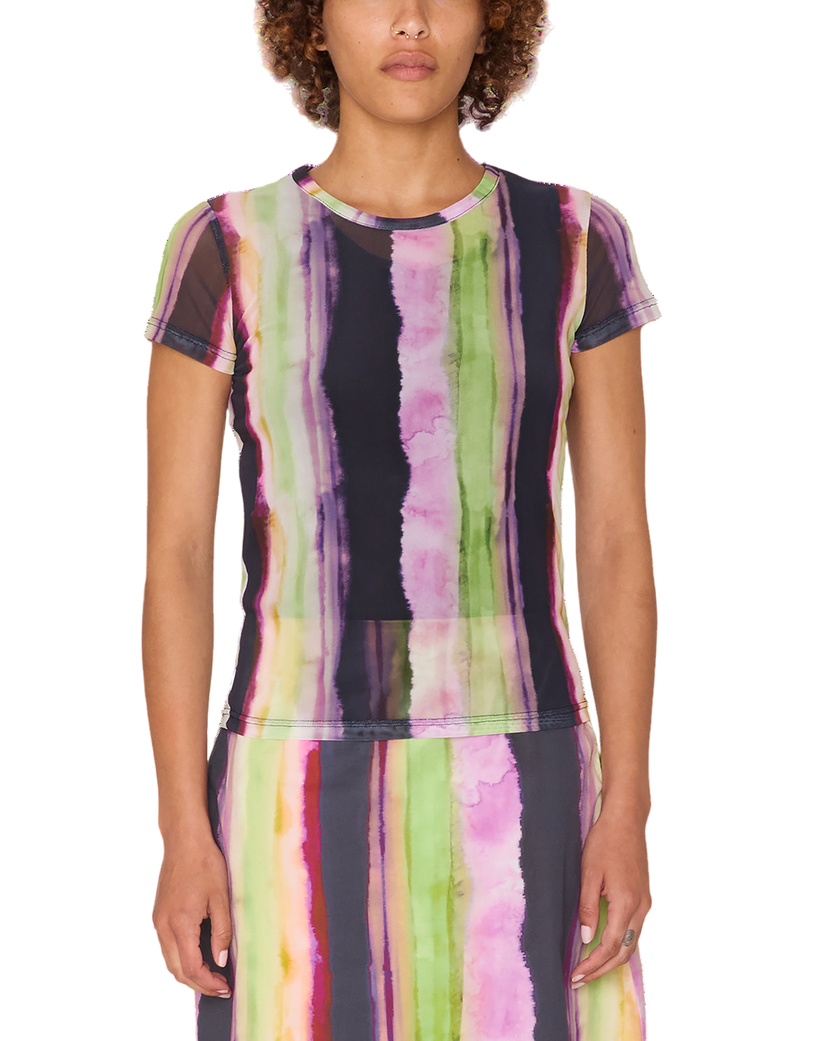 OBEY W MIDORI MESH SS TEE