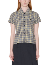 OBEY W LILA MICRO CHECK POLO SS
