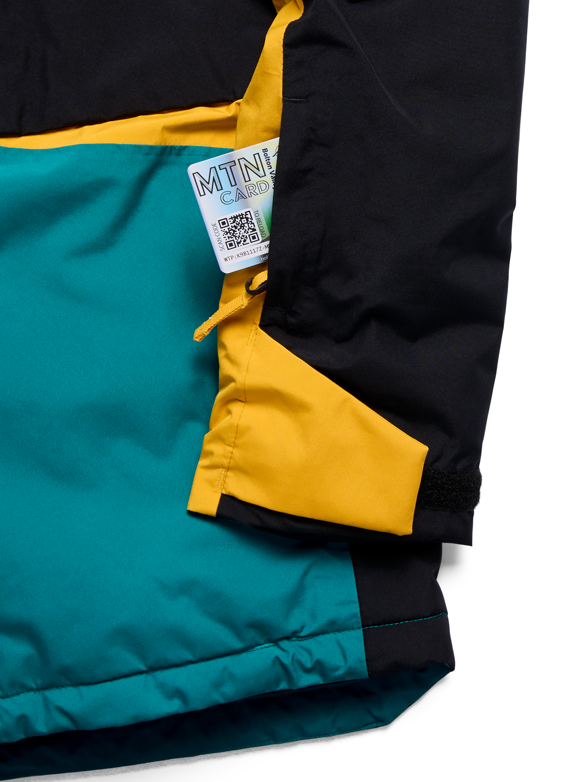 BURTON Y POWLINE GORE-TEX 2L JACKET - Pacific Teal/Goldenrod/True Black - vue 5