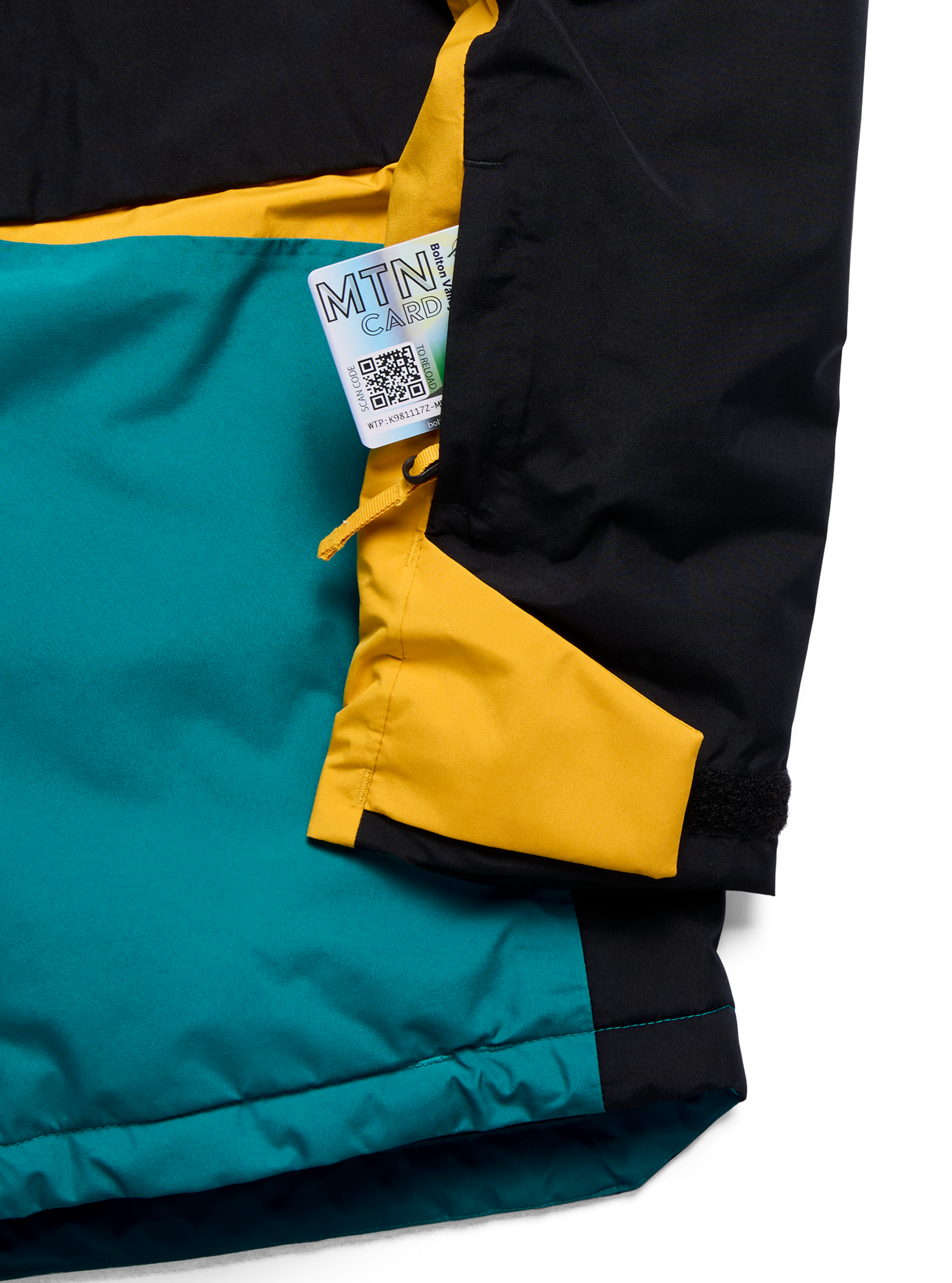 BURTON Y POWLINE GORE-TEX 2L JACKET - Pacific Teal/Goldenrod/True Black - vue 5