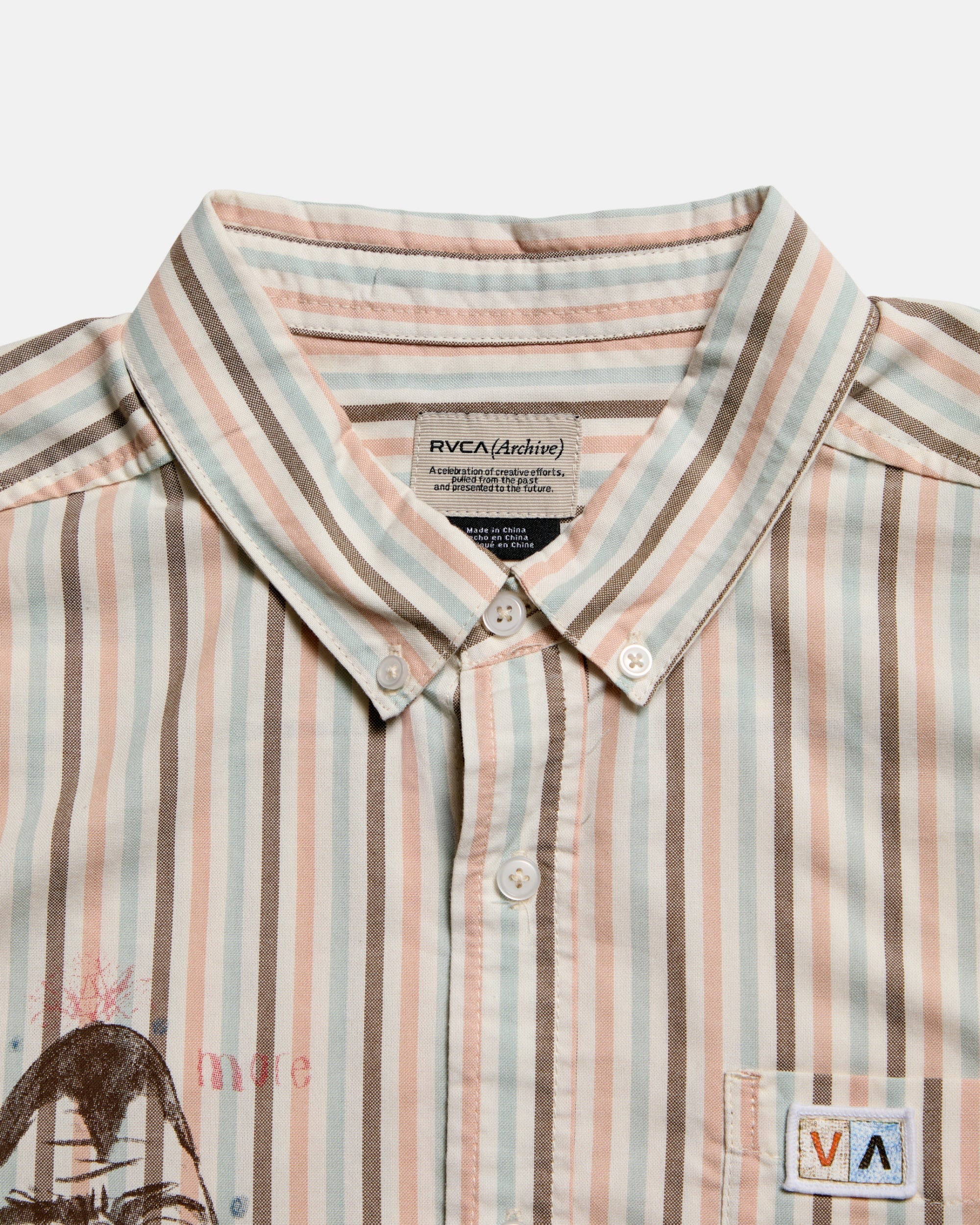 RVCA JACOBS ARCHIVE STRIPE SS 