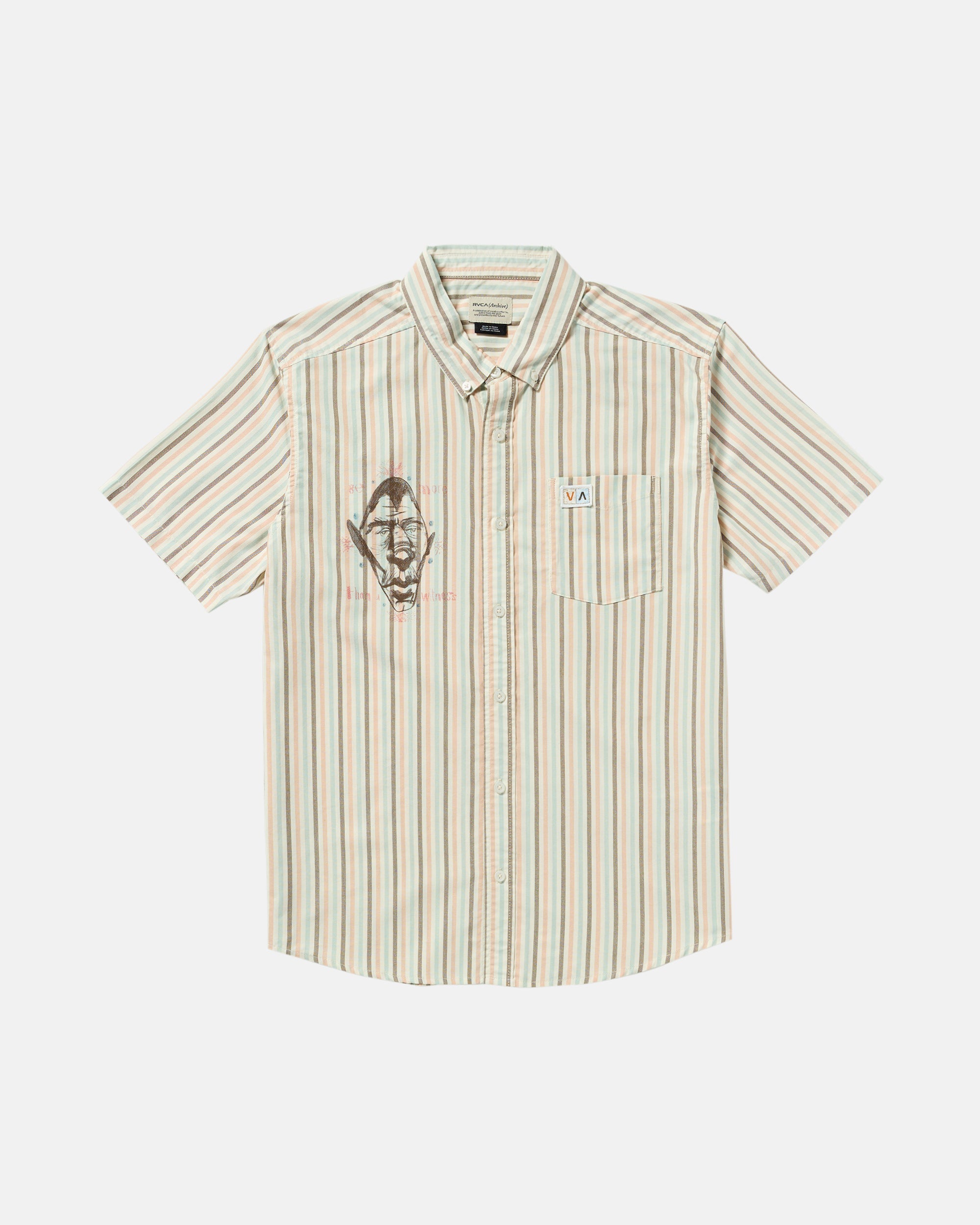 RVCA JACOBS ARCHIVE STRIPE SS 