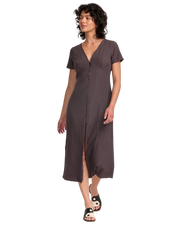 RVCA W UNDERSTATED MIDI DRESS 