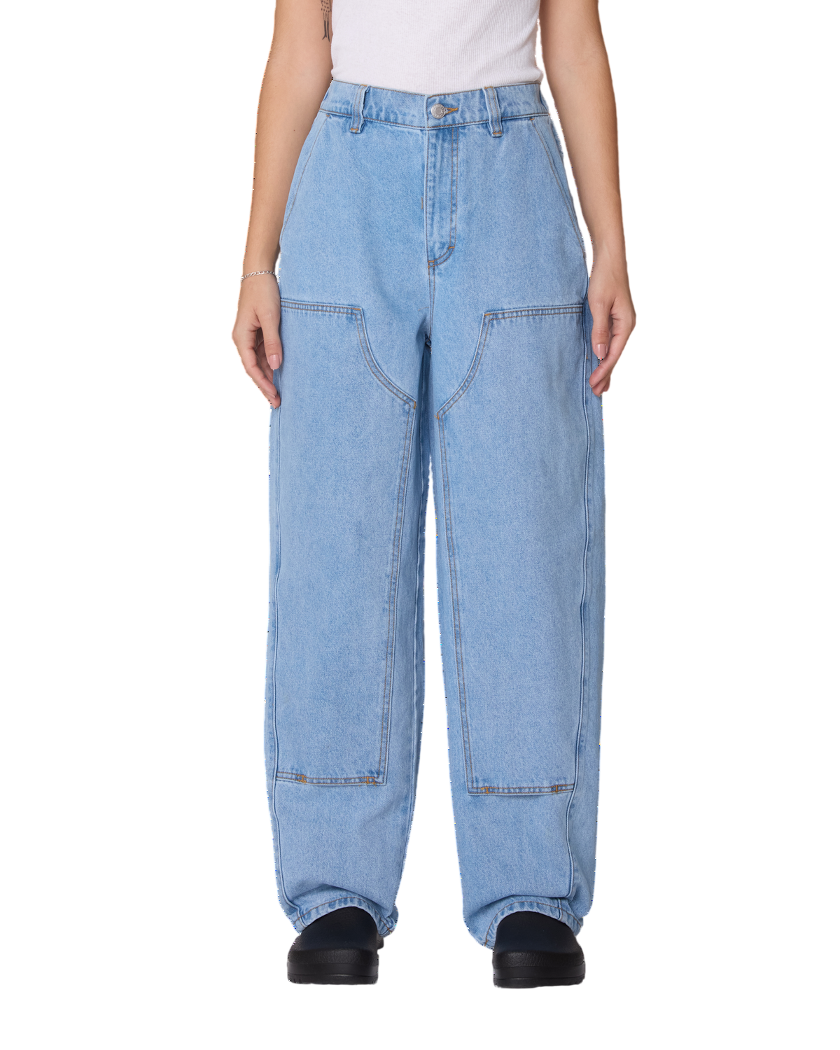 OBEY W LEAH III BAGGY DOUBLE KNEE DENIM