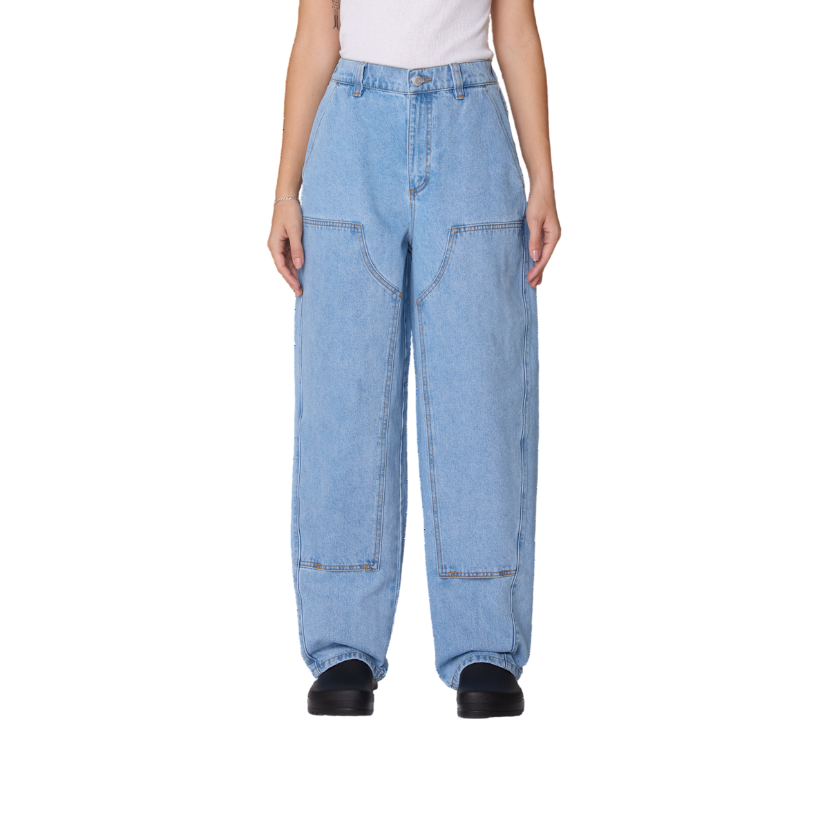 OBEY W LEAH III BAGGY DOUBLE KNEE DENIM 