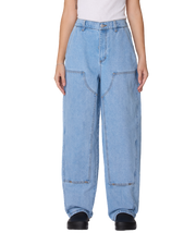 OBEY W LEAH III BAGGY DOUBLE KNEE DENIM