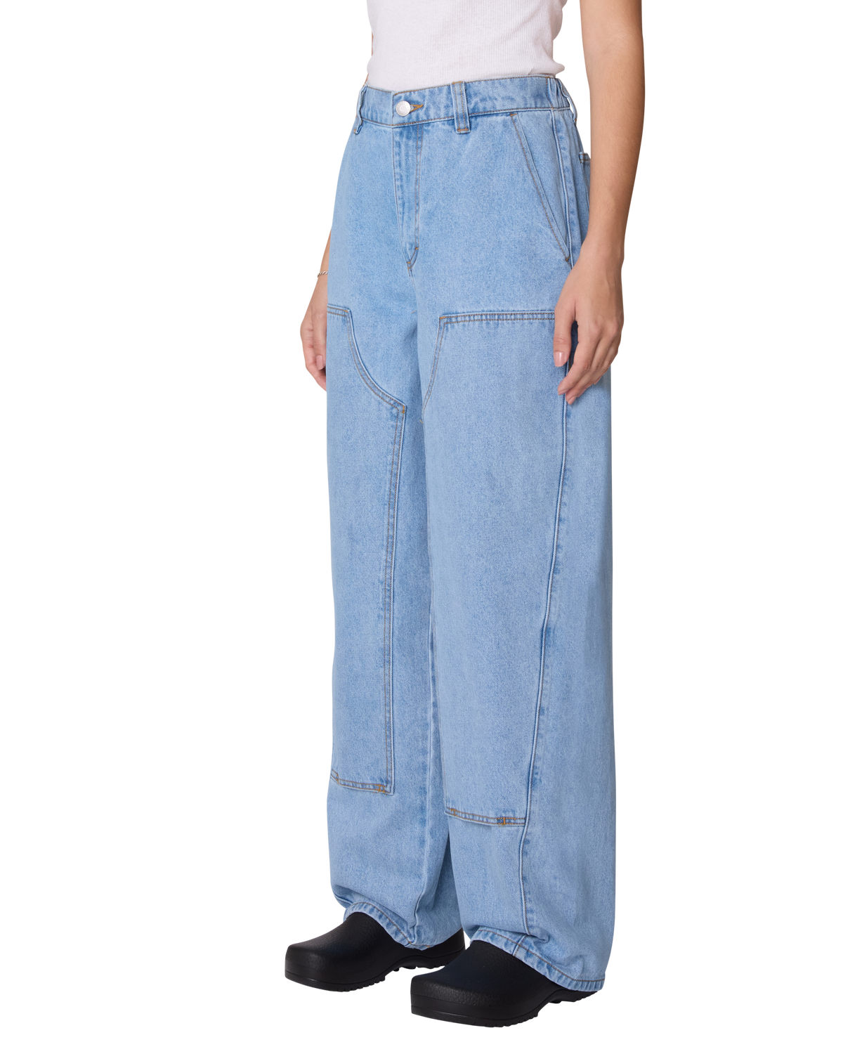 OBEY W LEAH III BAGGY DOUBLE KNEE DENIM 