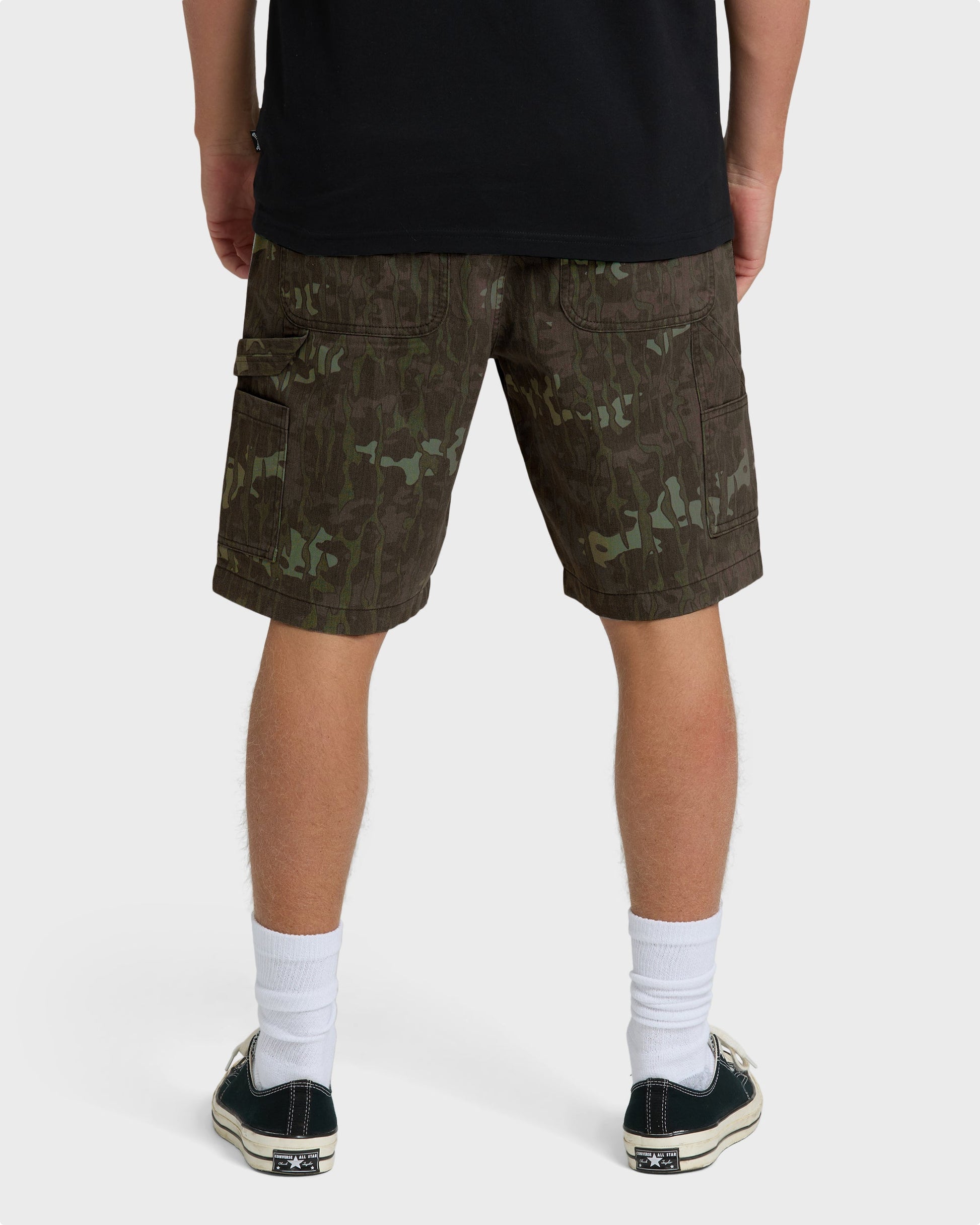 BILLABONG BAD DOG ELASTIC SHORT - Green Camo - Dos