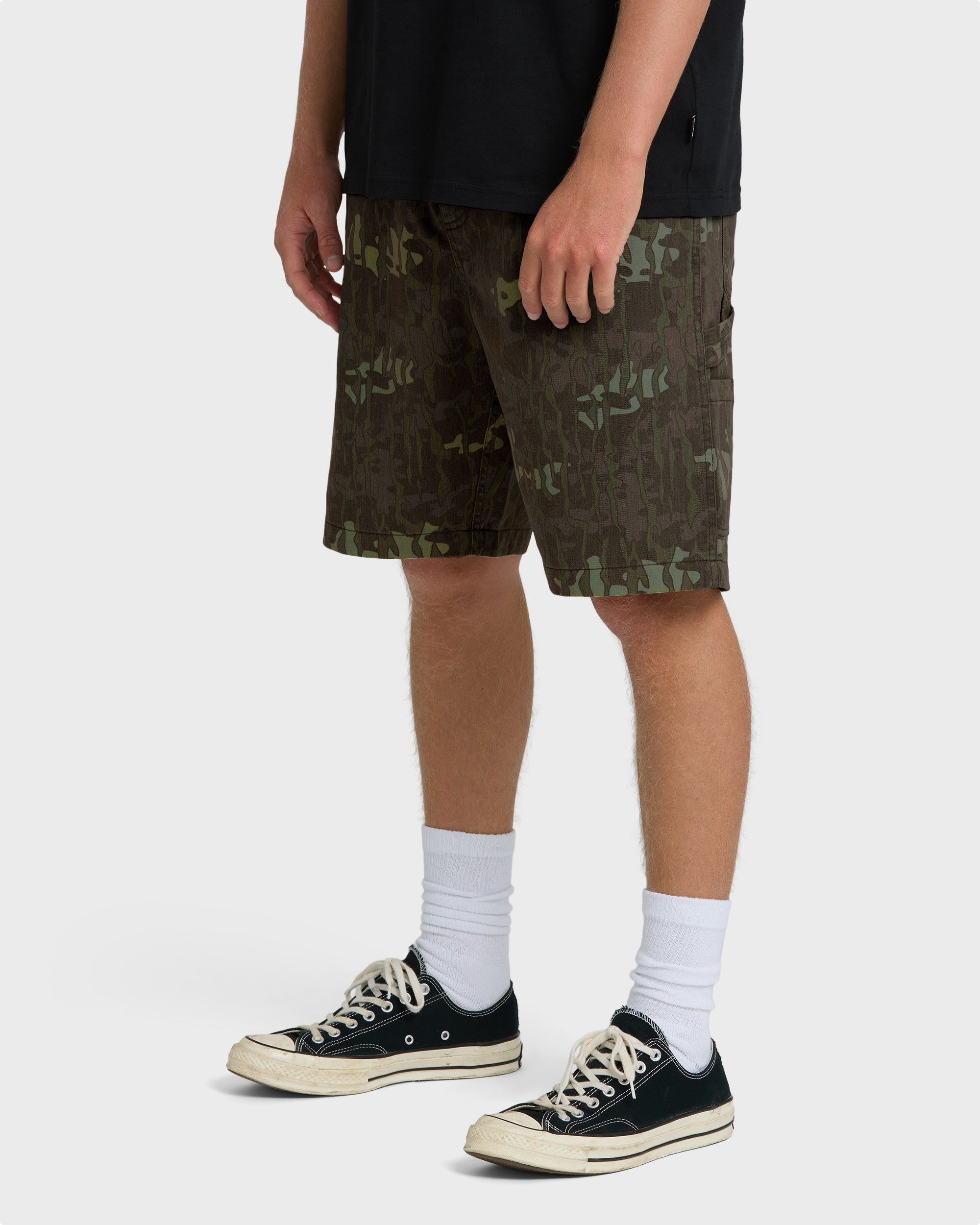 BILLABONG BAD DOG ELASTIC SHORT - Green Camo - Côté