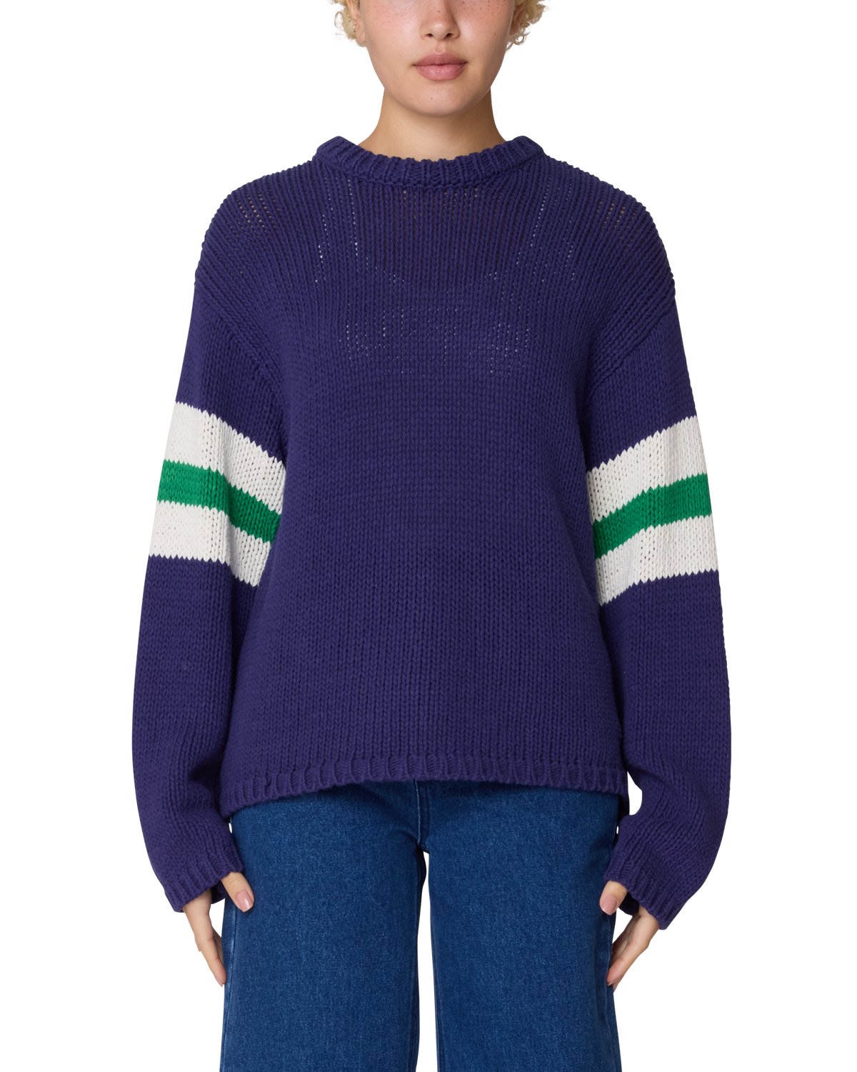 OBEY W ZONE STRIPE SWEATER