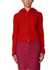 OBEY W GLENDA HOOD ZIP SWEATER