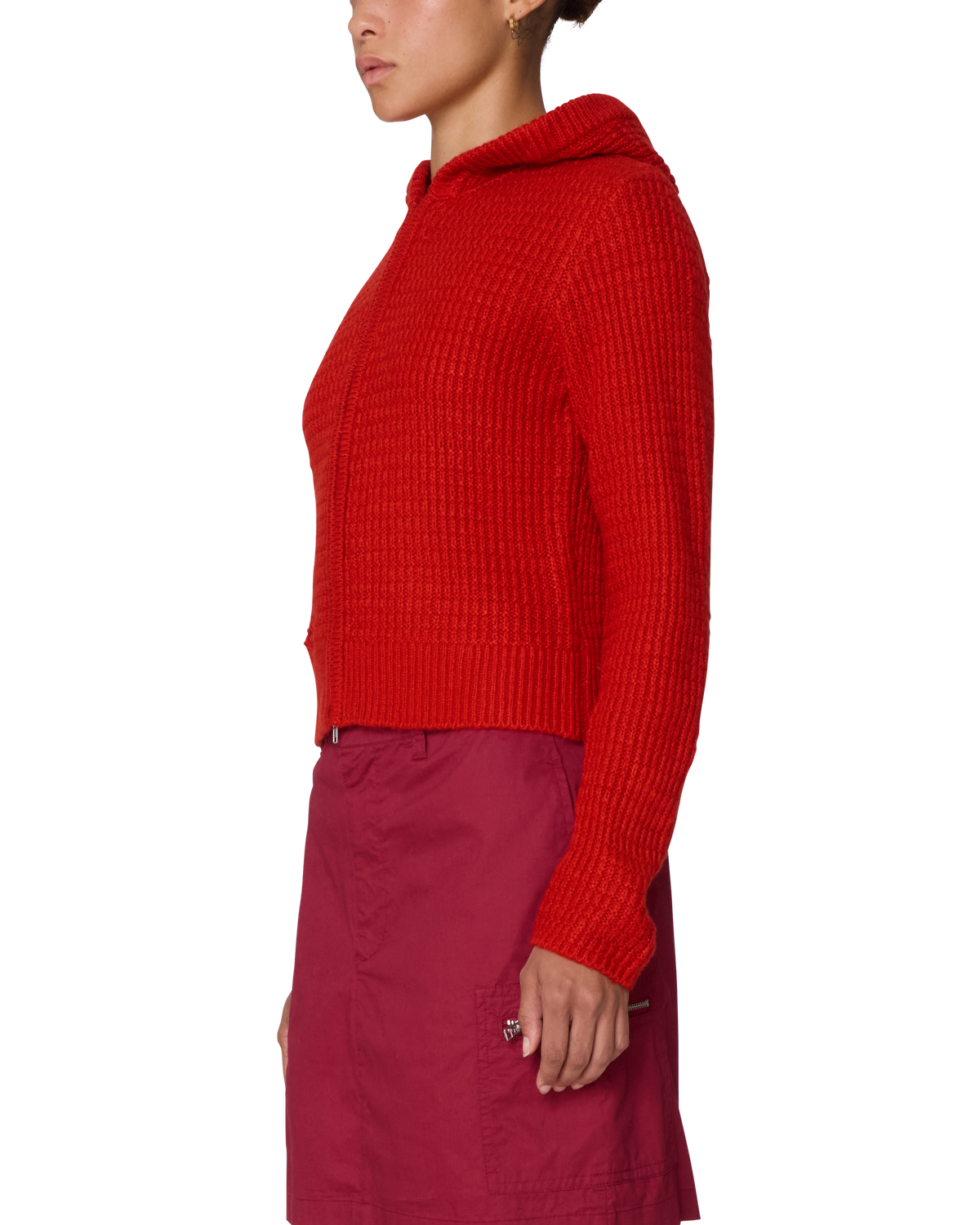 OBEY W GLENDA HOOD ZIP SWEATER