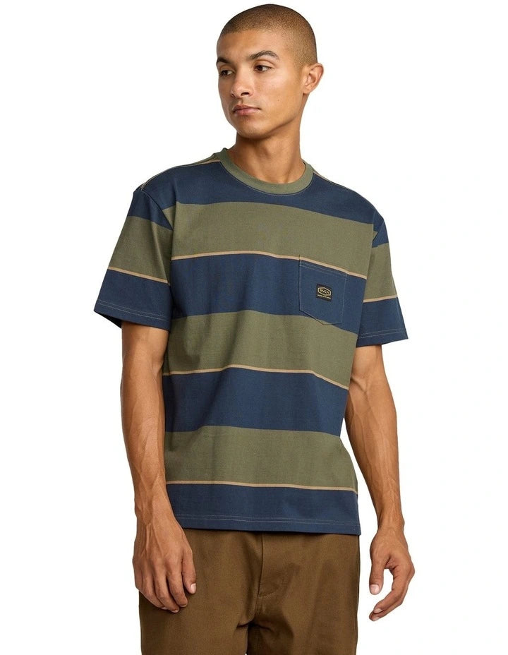 RVCA DAYSHIFT STRIPE SS 