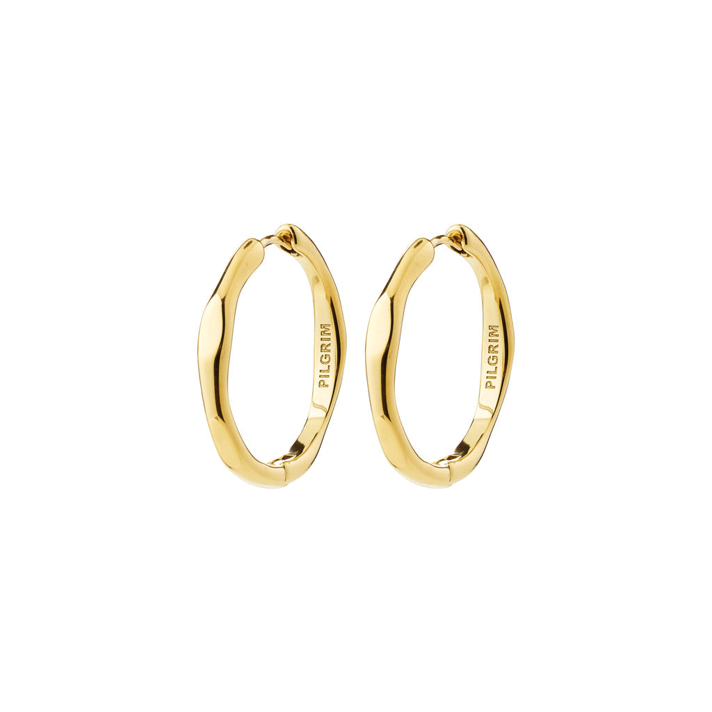 PILGRIM INNER HOOP EARRINGS plaqué or