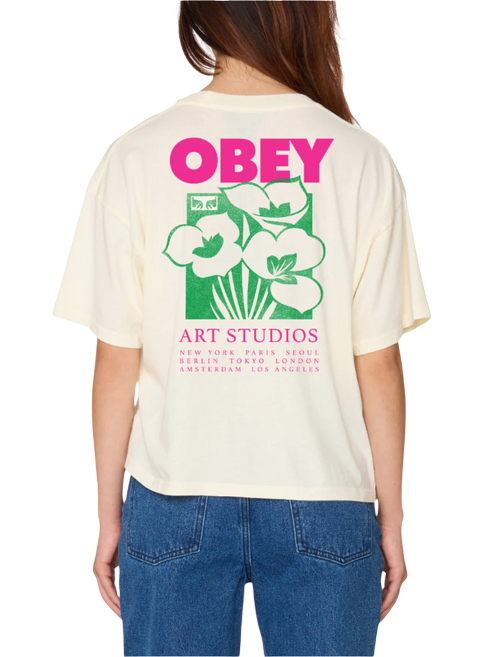 OBEY W ART STUDIO FLOWERS TEE